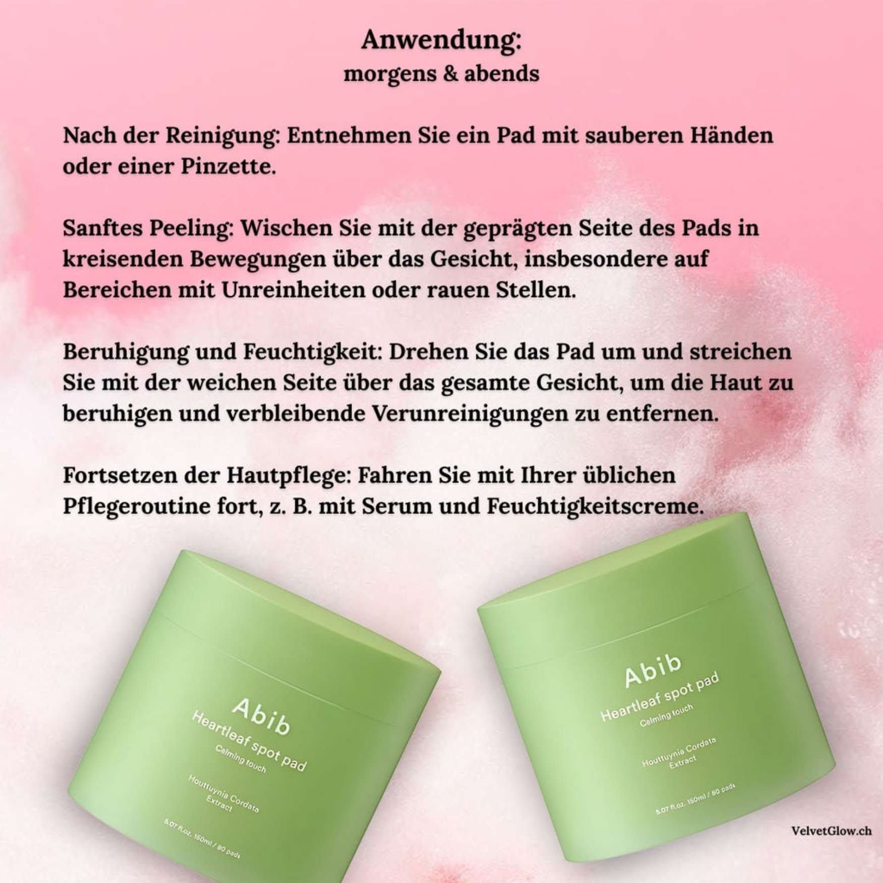 Abib Heartleaf Spot Pad Calming Touch Korean Skincare | VELVET GLOW