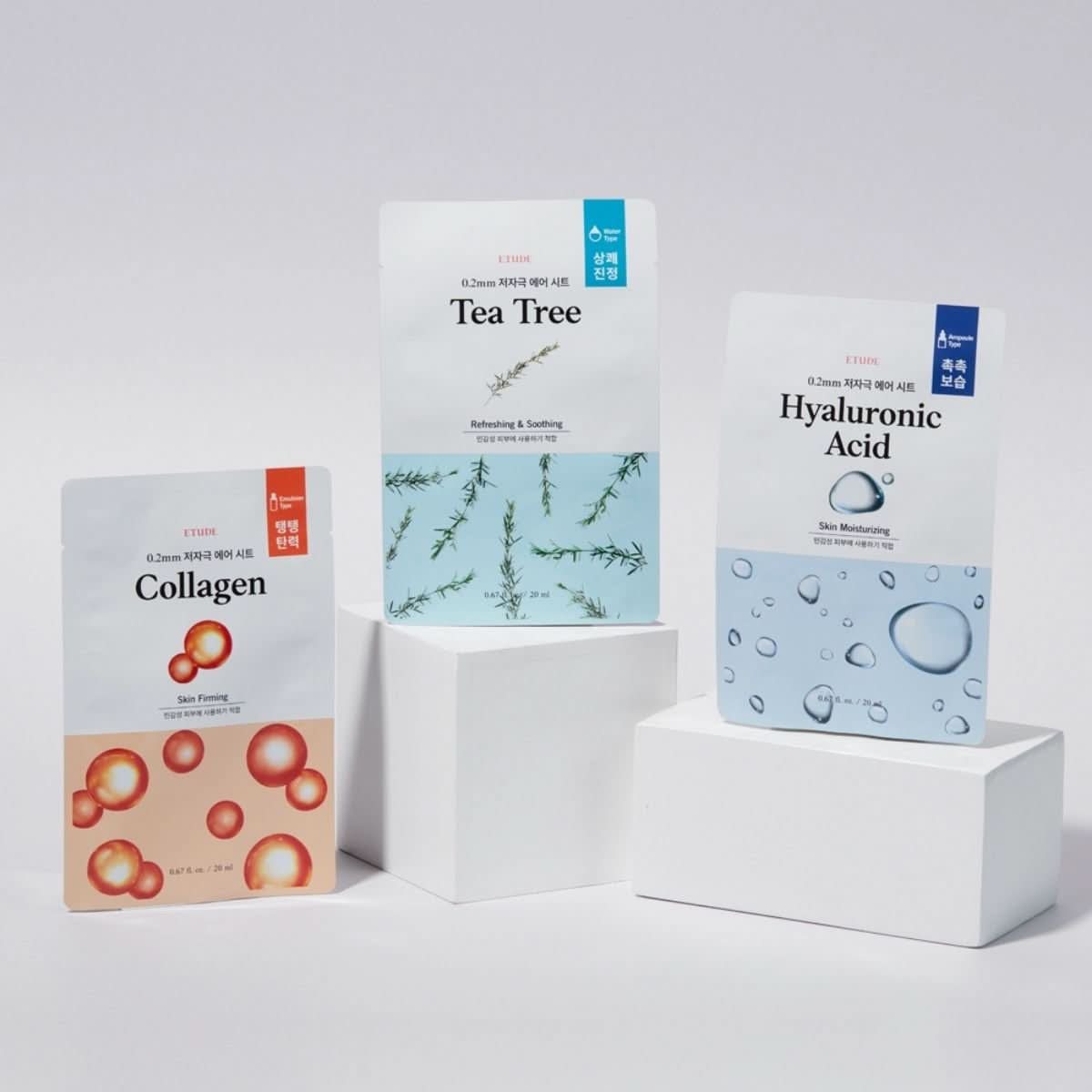 ETUDE 0.2 Therapy Air Mask NEW – 9 Types Korean Skincare | VELVET GLOW