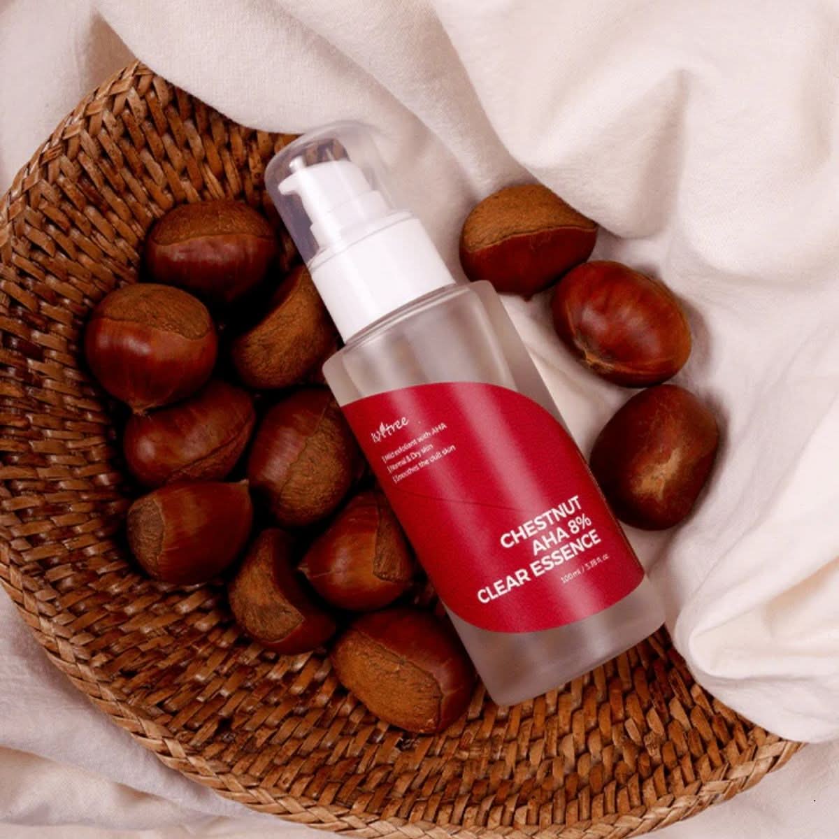 Isntree Chestnut 8% AHA Clear Essence Korean Skincare | VELVET GLOW