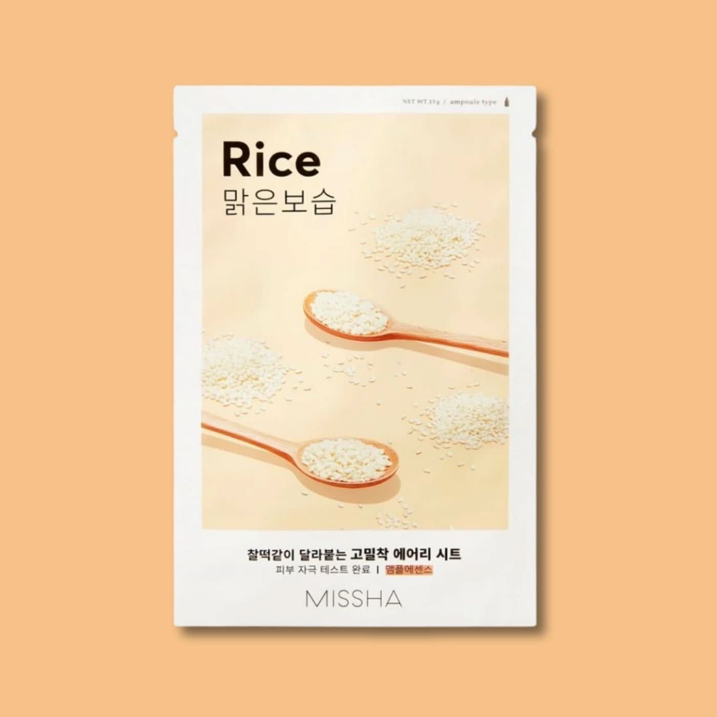 MISSHA Airy Fit Sheet Mask Rice Korean Skincare | VELVET GLOW