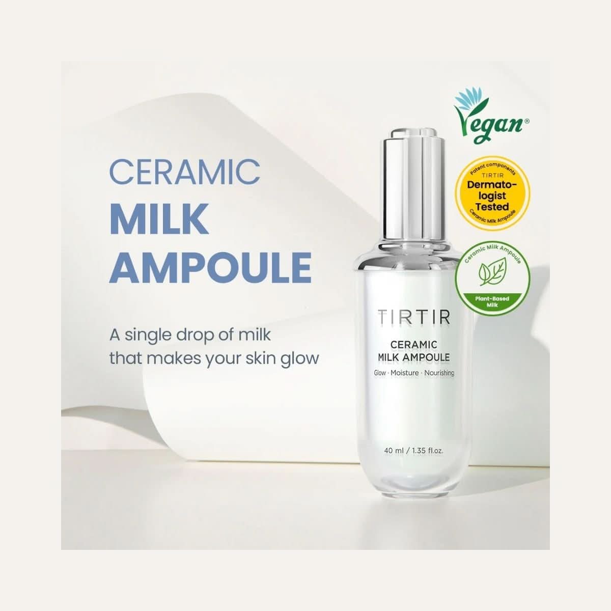 TIRTIR Ceramic Milk Ampoule Korean Skincare | VELVET GLOW