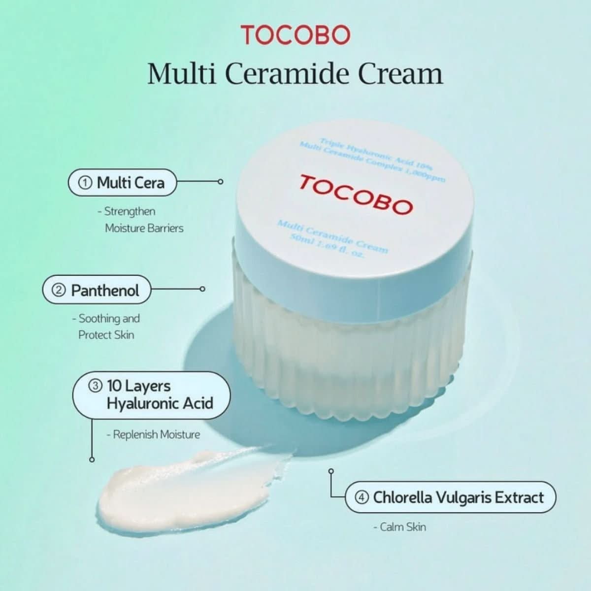 TOCOBO Multi Ceramide Cream Korean Skincare | VELVET GLOW