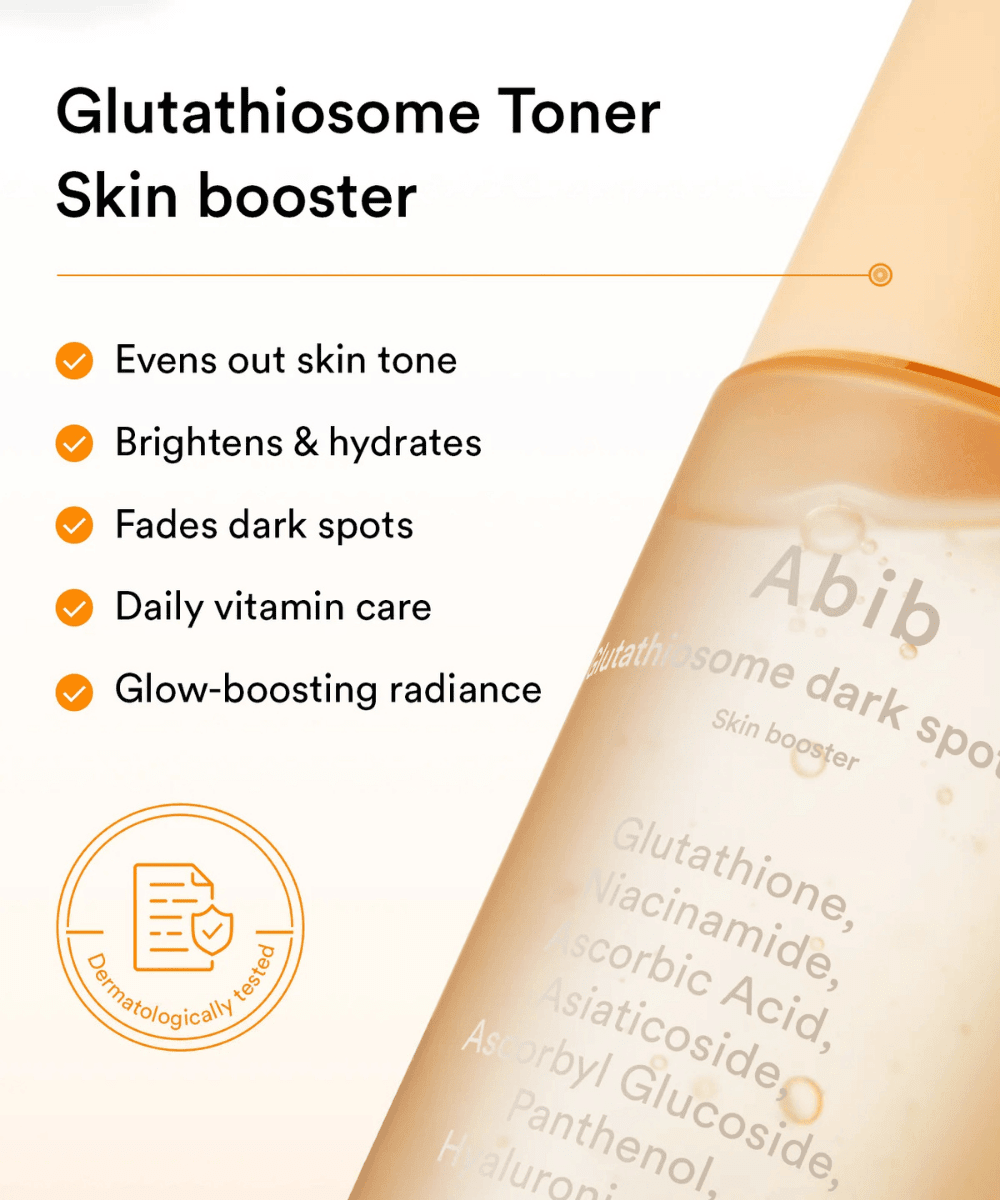 Abib Glutathiosome dark spot toner Skin booster Korean Skincare | VELVET GLOW