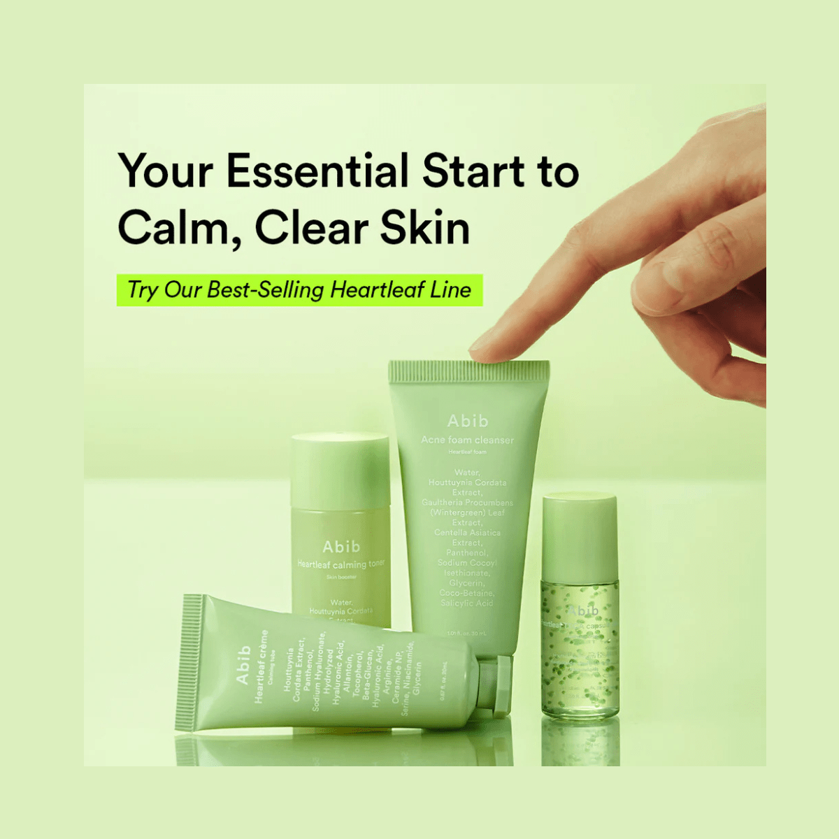 Abib Heartleaf calming Trial Kit Korean Skincare | VELVET GLOW