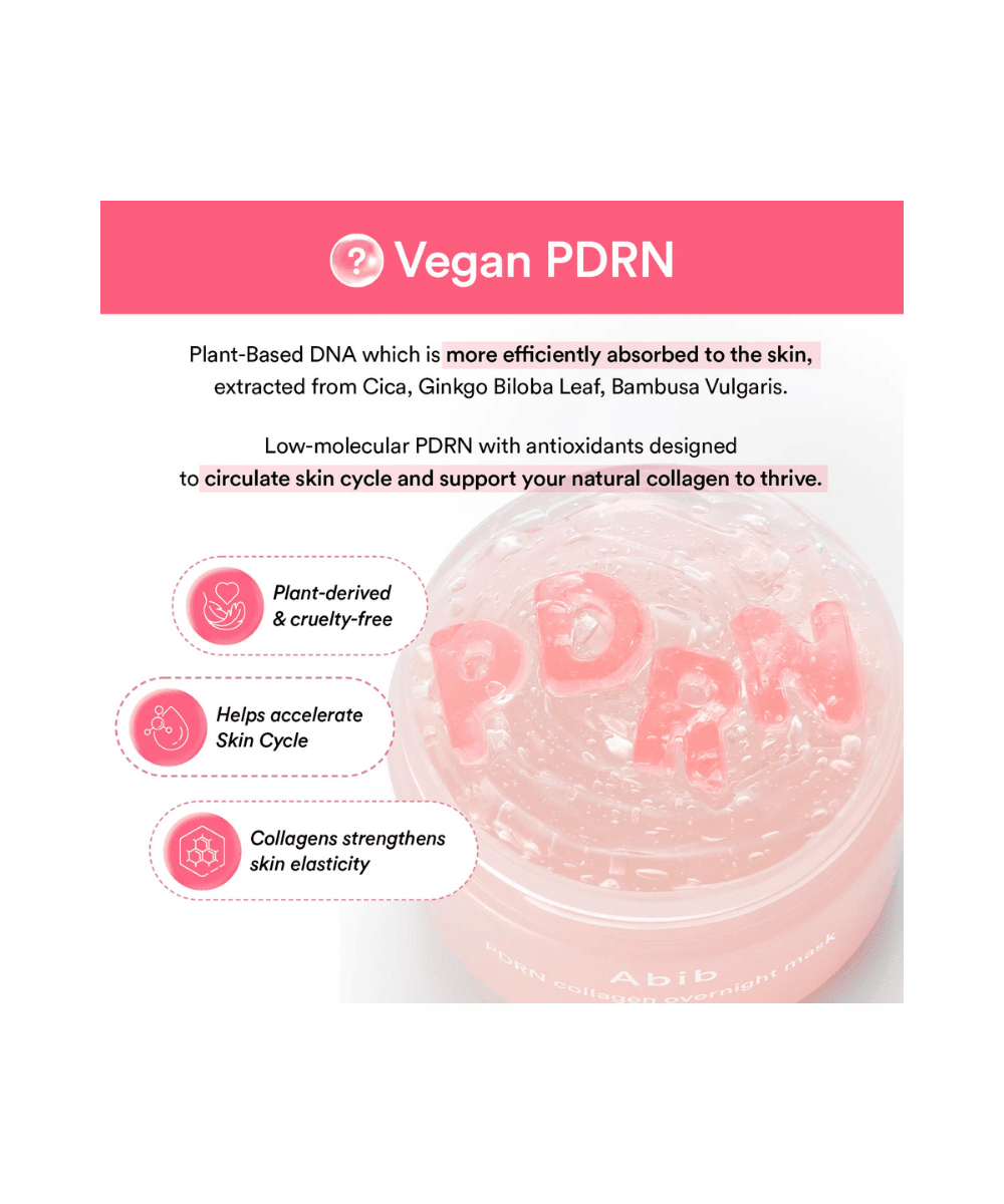Abib PDRN collagen overnight mask Firming jelly Korean Skincare | VELVET GLOW