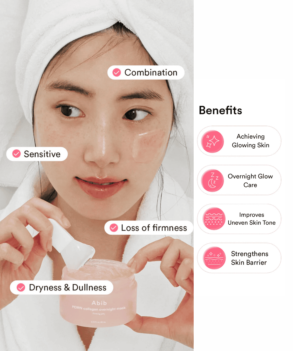 Abib PDRN collagen overnight mask Firming jelly Korean Skincare | VELVET GLOW