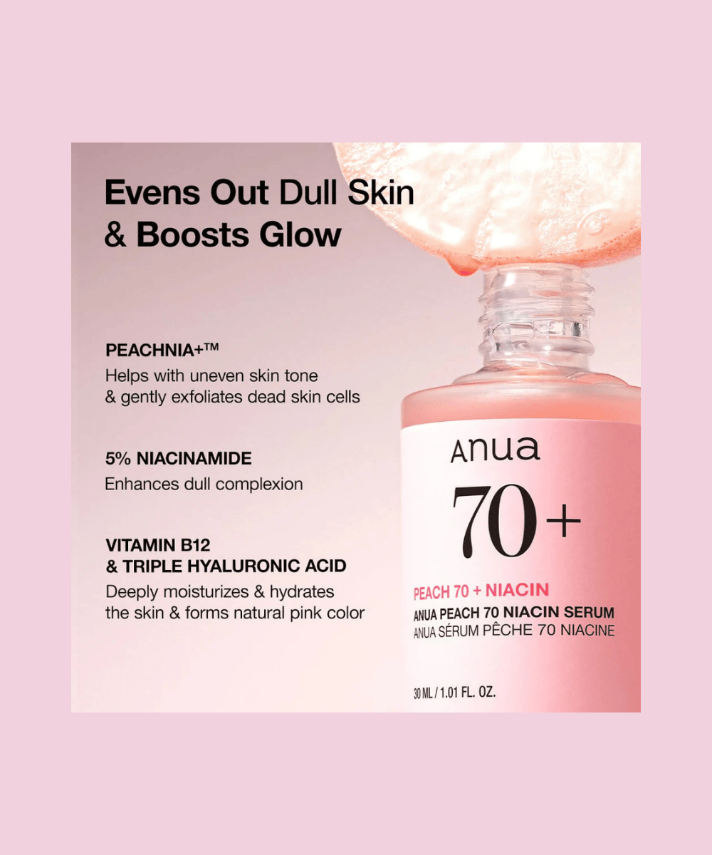 Anua Peach 70% Niacinamide Serum Korean Skincare | VELVET GLOW