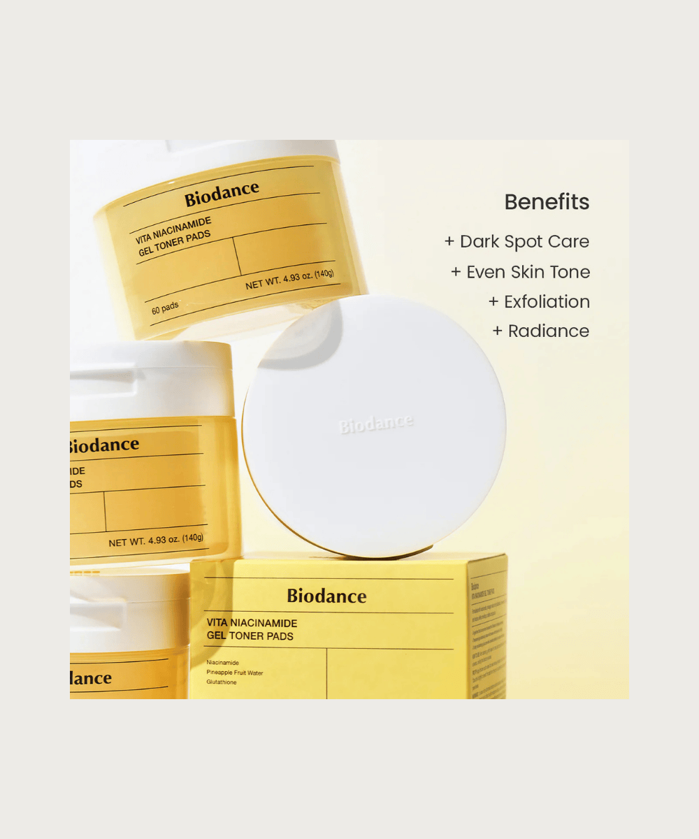 Biodance Vita Niacinamide Gel Toner Pads Korean Skincare | VELVET GLOW