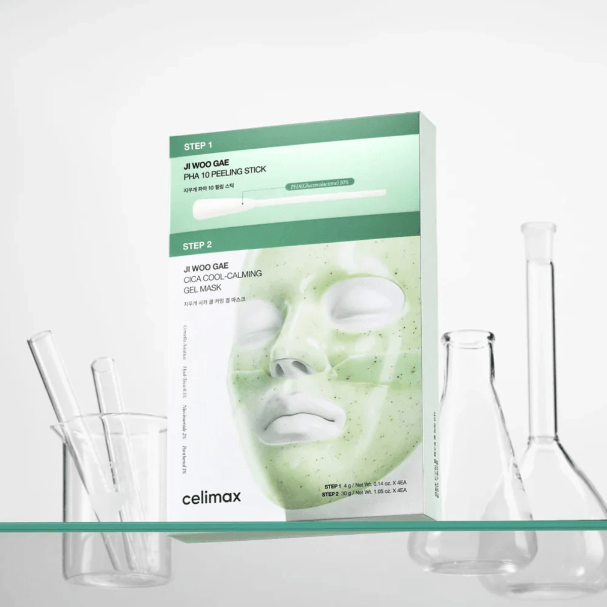 Celimax Ji Woo Gae Cica PHA Peel 2 - Step Gel Mask Korean Skincare | VELVET GLOW
