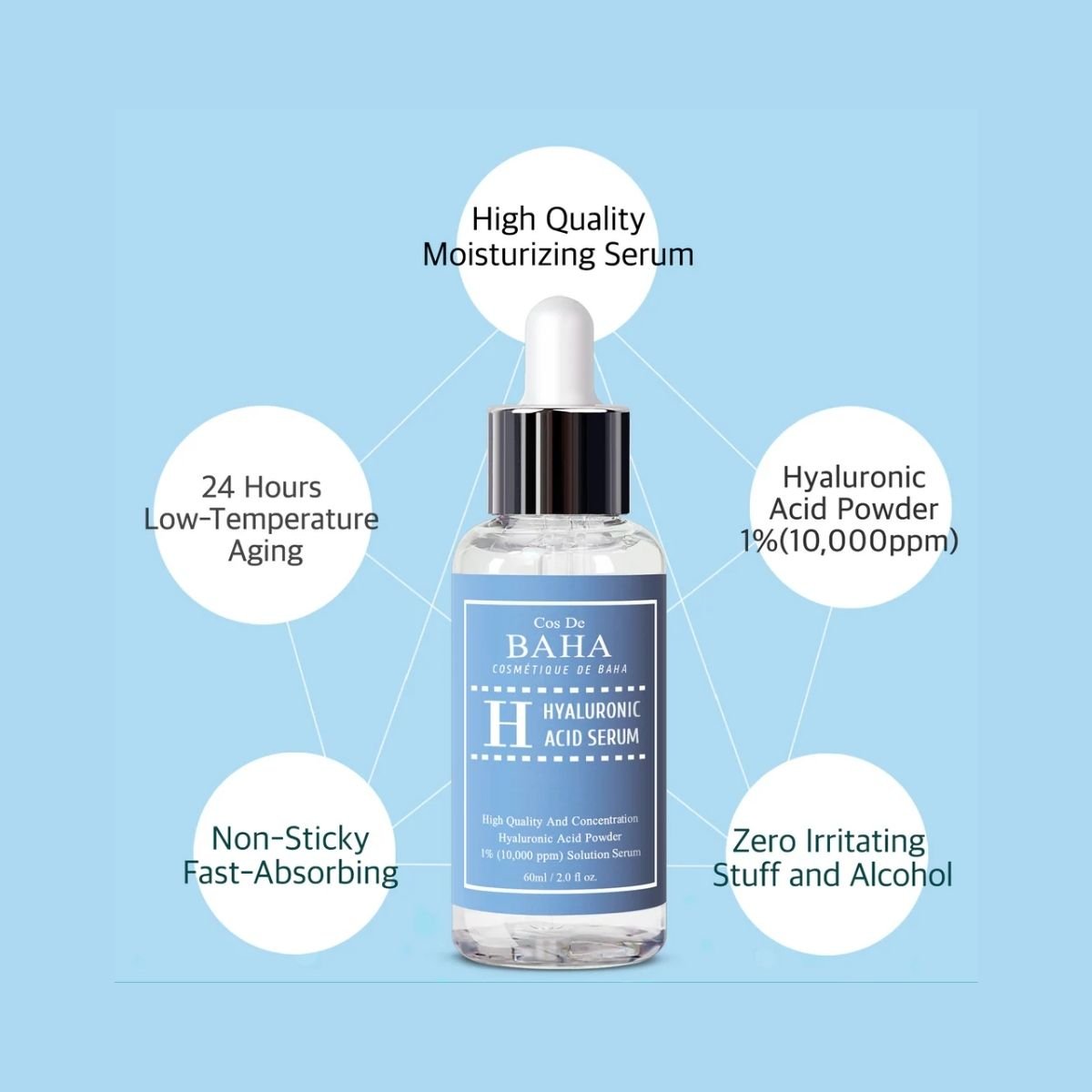 Cos De BAHA Hyaluronic Acid Serum Korean Skincare | VELVET GLOW