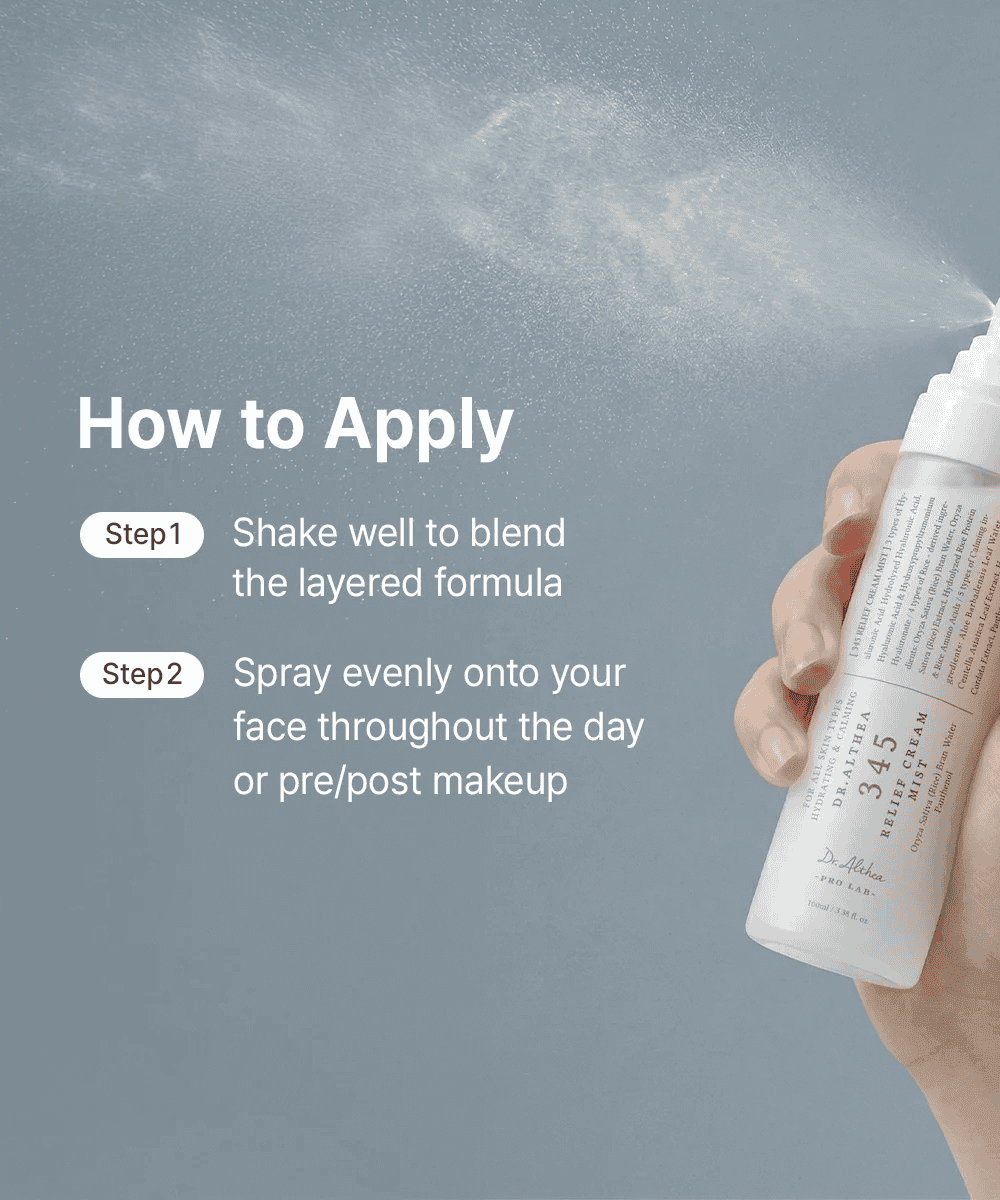 Dr. Althea 345 Relief Cream Mist Korean Skincare | VELVET GLOW