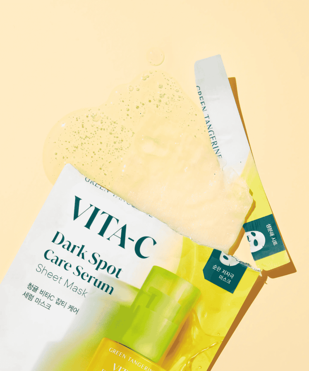 Goodal Green Tangerine Vita C Dark Spot Serum Sheet Mask Korean Skincare | VELVET GLOW