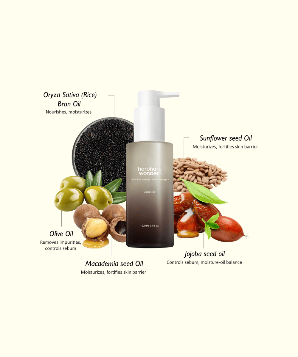 haruharu wonder Black Rice Moisture Deep Cleansing Oil Korean Skincare | VELVET GLOW