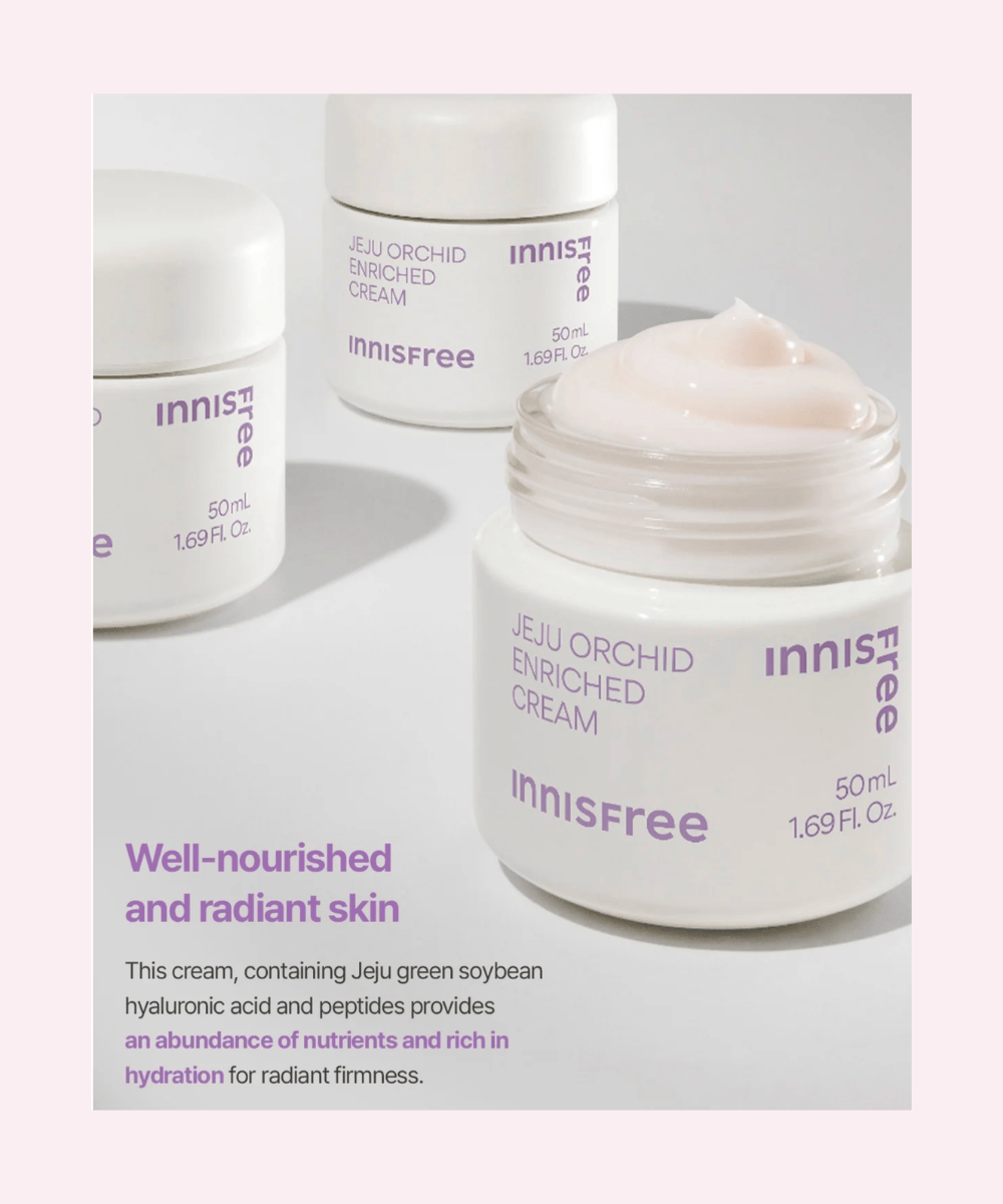Innisfree Jeju Orchid Enriched Cream Korean Skincare | VELVET GLOW