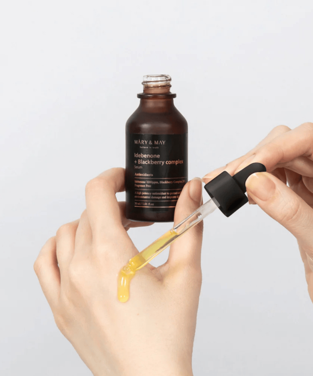 MÁRY&MAY Idebenone+Blackberry Complex Serum Korean Skincare | VELVET GLOW