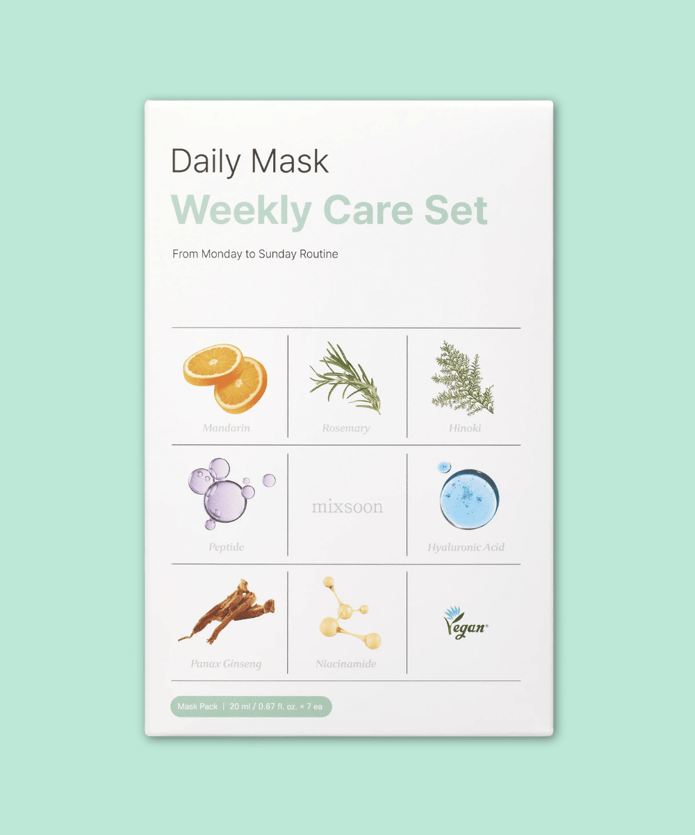 mixsoon Daily Mask Weekly Care Set Korean Skincare | VELVET GLOW