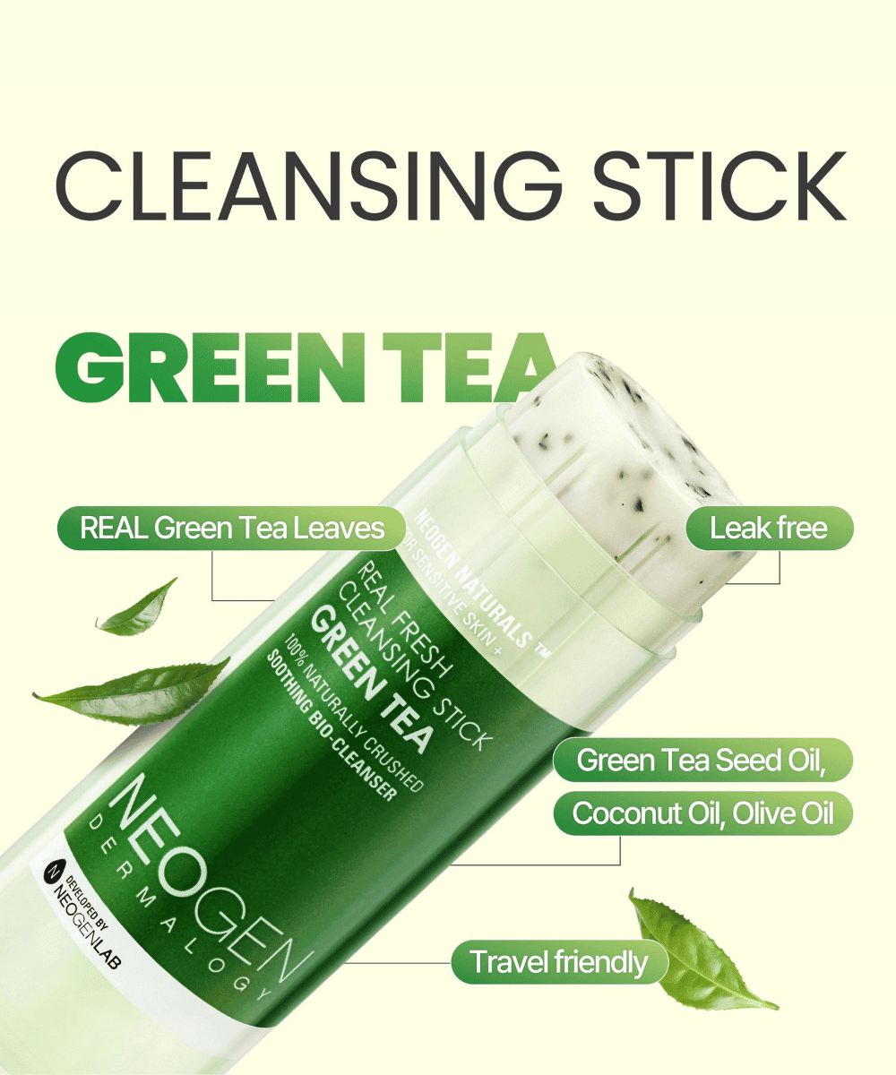 NEOGEN Real Fresh Cleansing Stick Green Tea Korean Skincare | VELVET GLOW