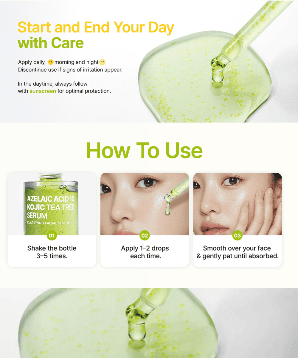 Purito Seoul Azelaic Acid 10 Kojic Tea Tree Serum Korean Skincare | VELVET GLOW