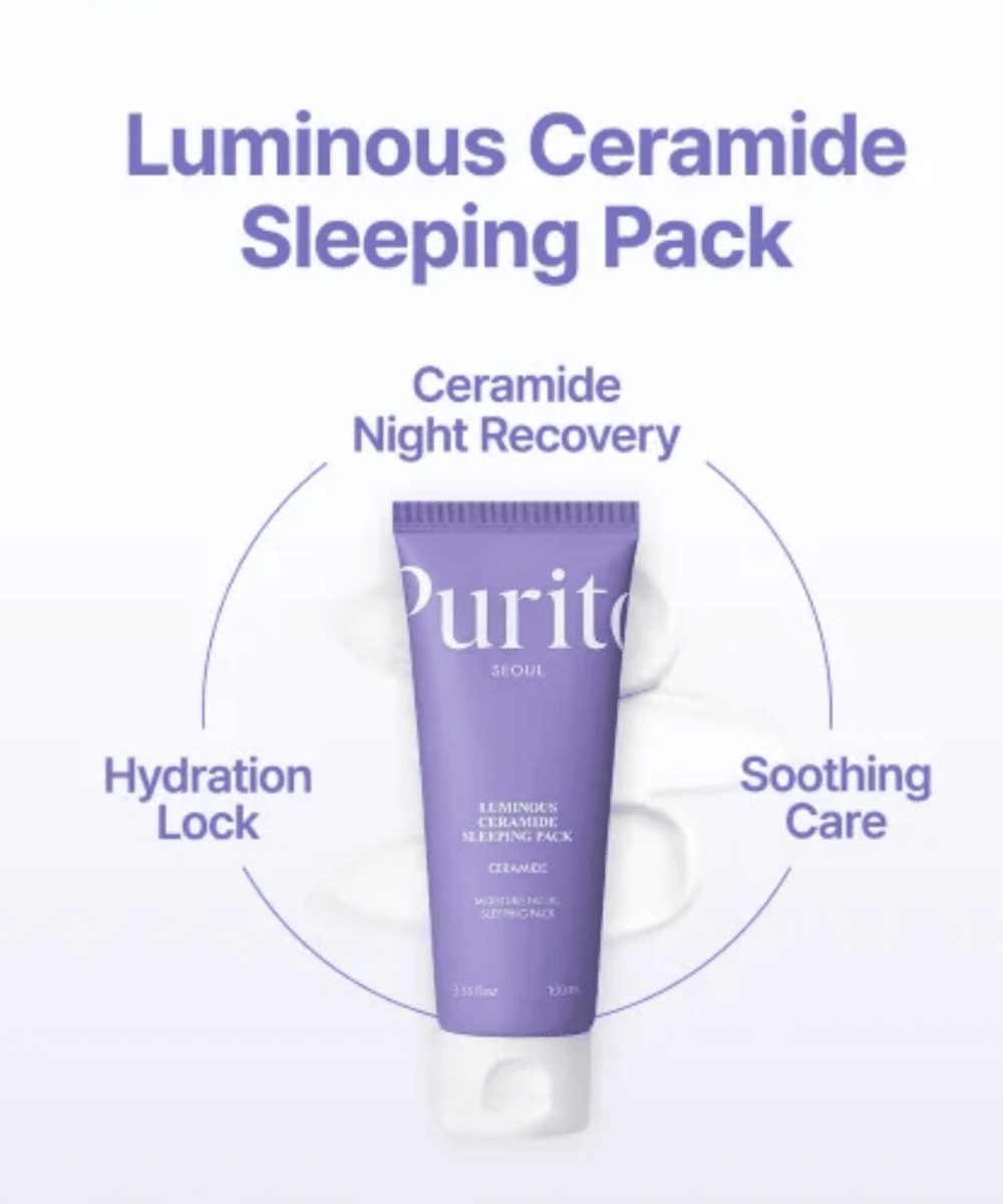 Purito Seoul Luminous Ceramide Sleeping Pack Korean Skincare | VELVET GLOW