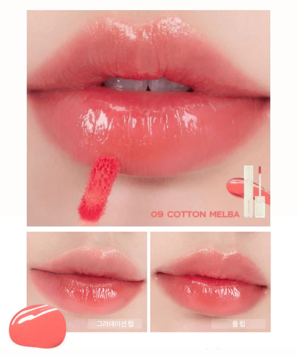 Rom&nd Dewyful Water Lip Tint - 09 Cotton Melba Korean Skincare | VELVET GLOW