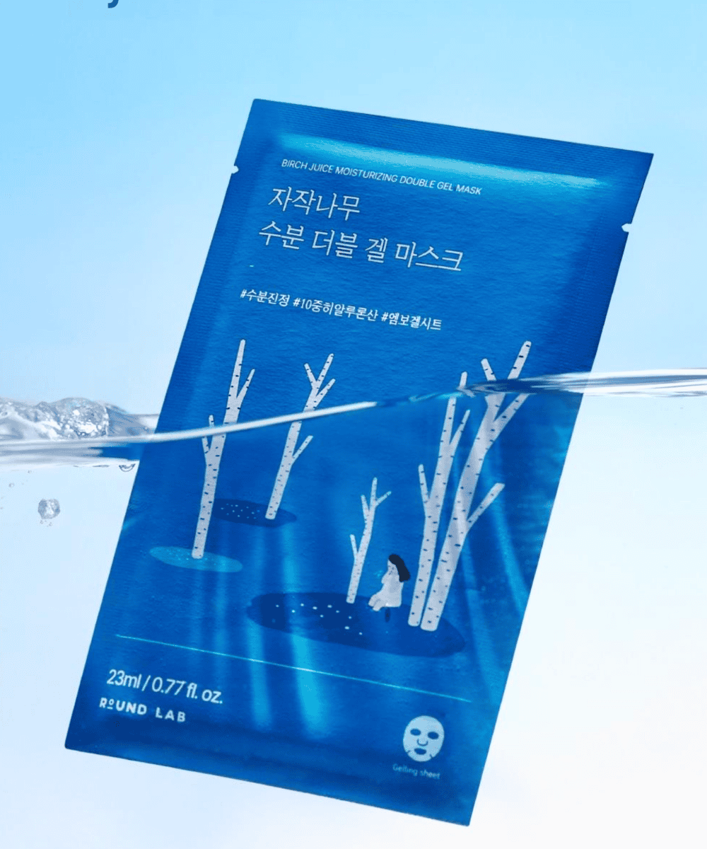Round Lab Birch Juice Moisturizing Double Gel Mask Korean Skincare | VELVET GLOW