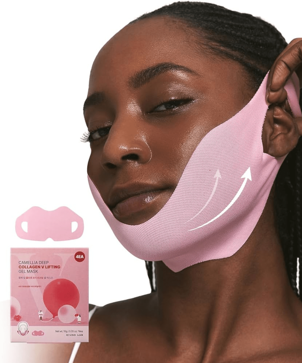Round Lab Camellia Deep Collagen V Lifting Gel Mask Korean Skincare | VELVET GLOW