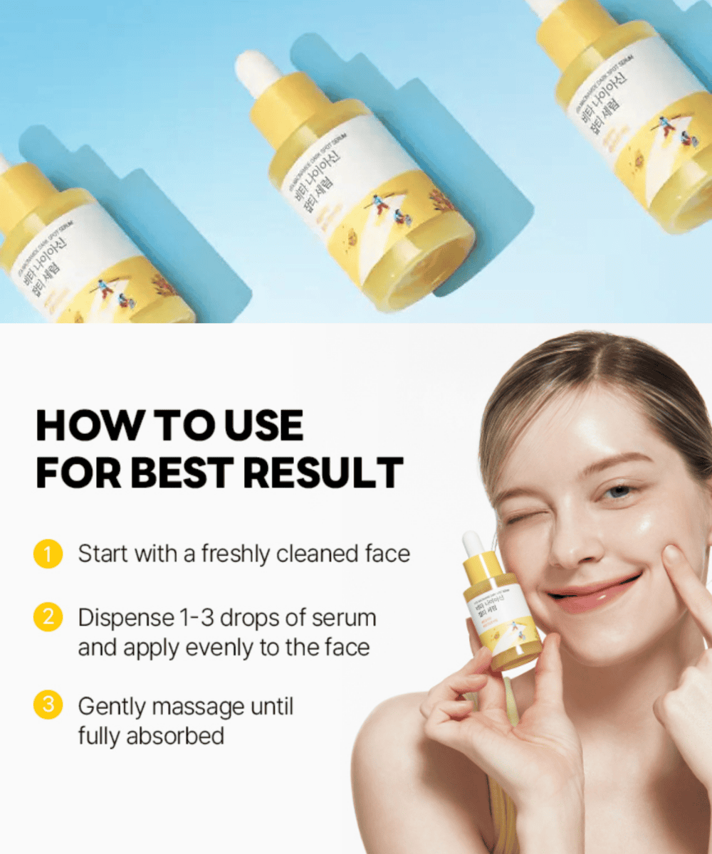 Round Lab Vita Niacinamide Dark Spot Serum Korean Skincare | VELVET GLOW