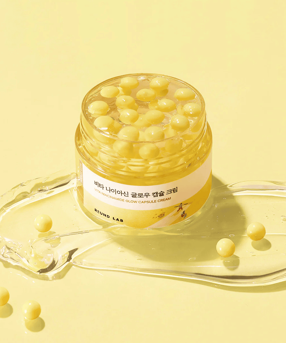 Round Lab Vita Niacinamide Glow Capsule Cream Korean Skincare | VELVET GLOW