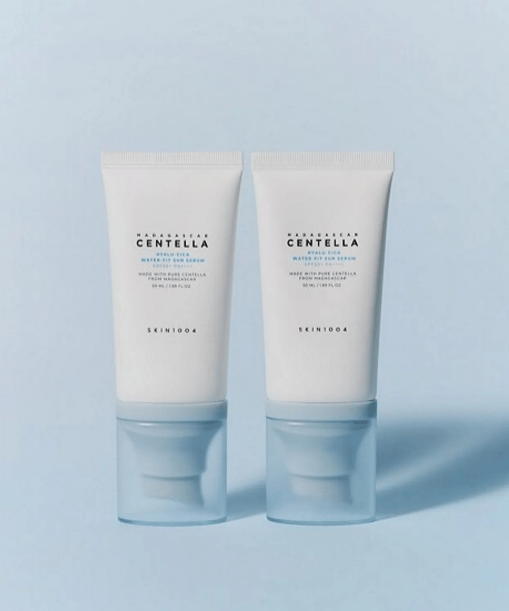SKIN1004 Madagascar Centella Hyalu - Cica Water - Fit Sun Serum SPF50+ PA++++ (Twin pack) Korean Skincare | VELVET GLOW