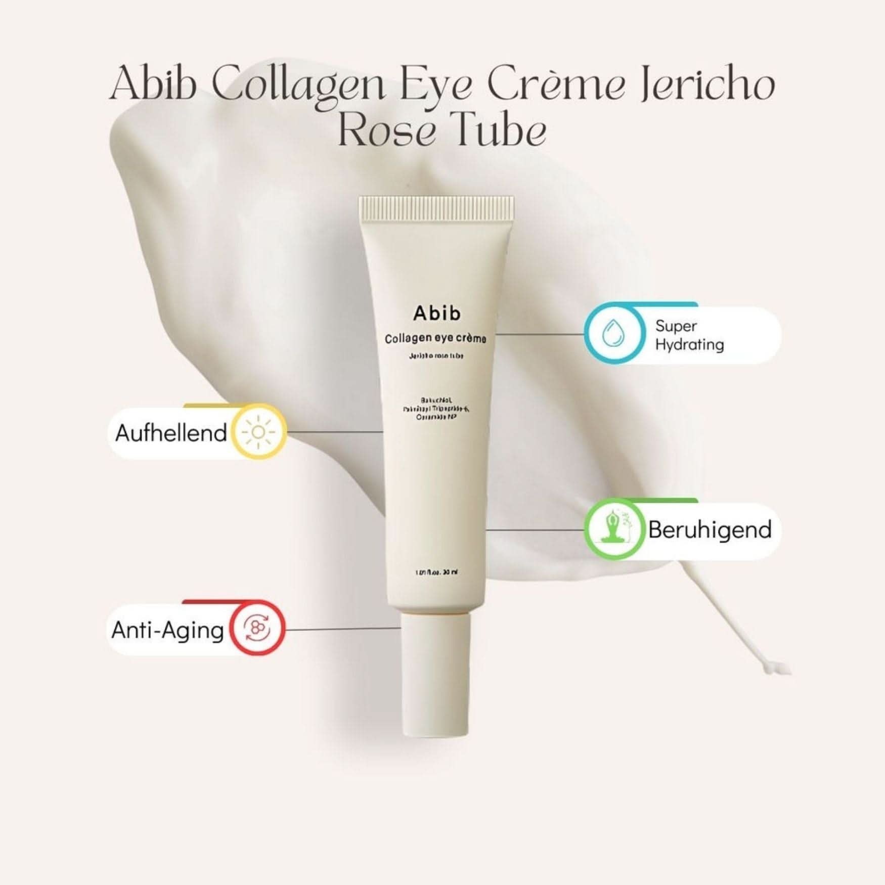 Abib Collagen Eye Crème Jericho Rose Tube Korean Skincare | VELVET GLOW