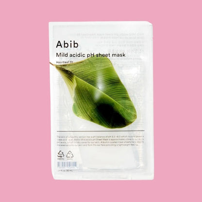 Abib Mild Acidic pH Sheet Mask Heartleaf Fit Korean Skincare | VELVET GLOW
