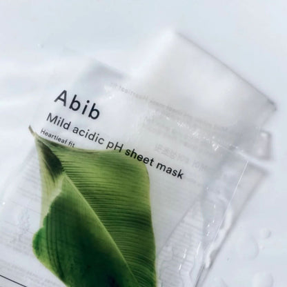 Abib Mild Acidic pH Sheet Mask Heartleaf Fit Korean Skincare | VELVET GLOW