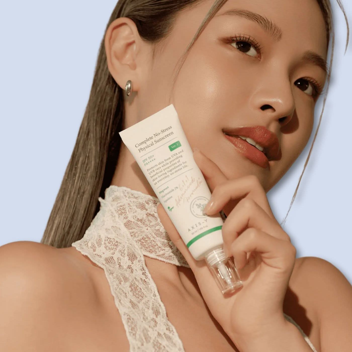 AXIS - Y Complete No - Stress Physical Sunscreen SPF 50+ PA++++ Korean Skincare | VELVET GLOW