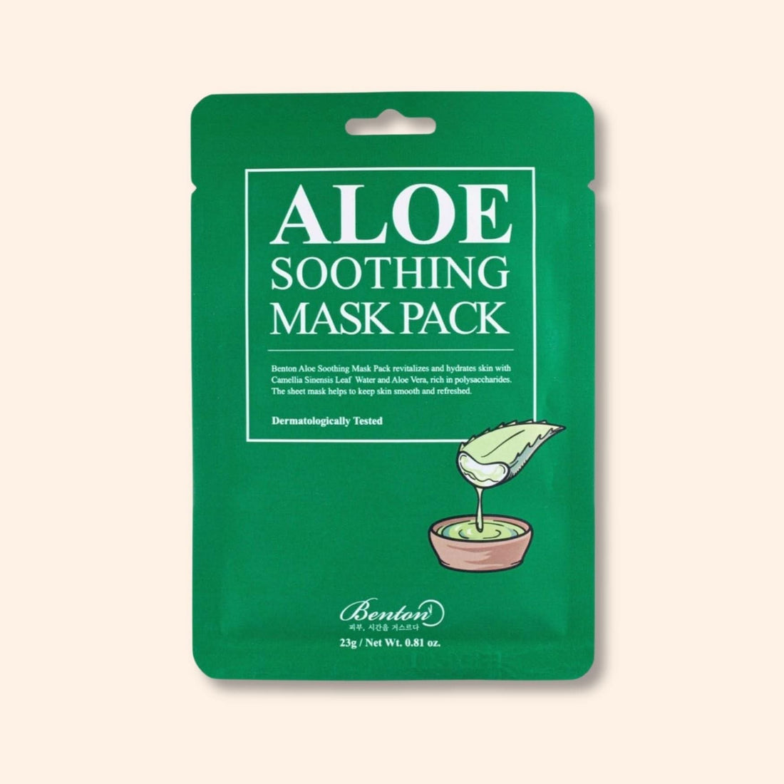 BENTON Aloe Soothing Mask Korean Skincare | VELVET GLOW