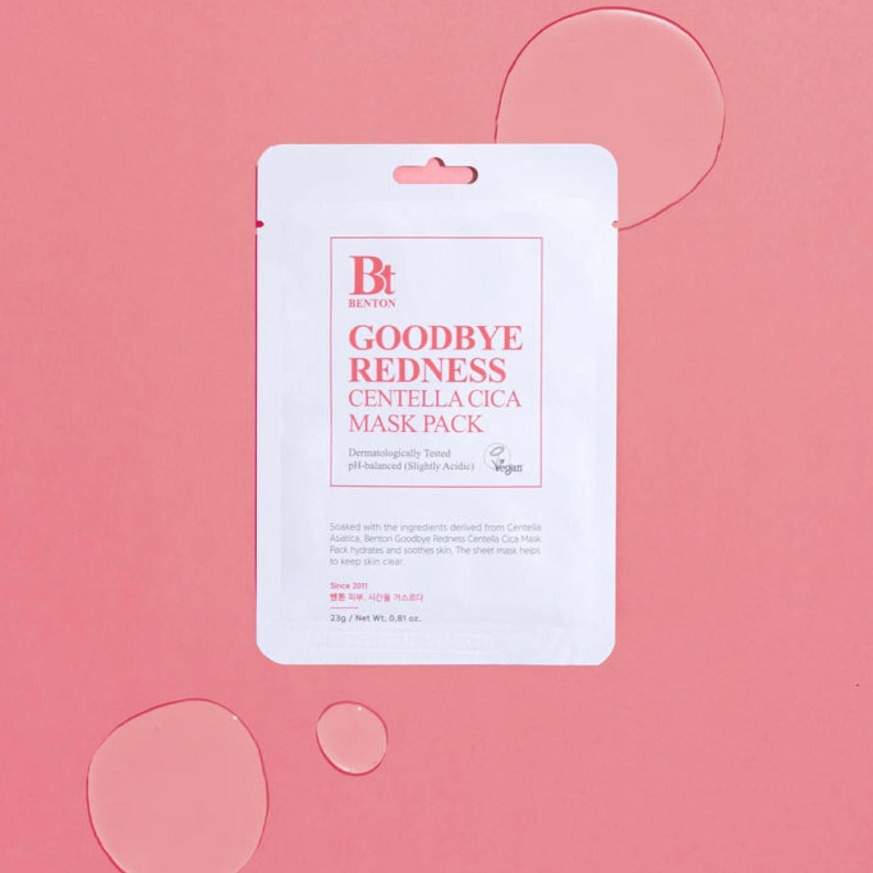 BENTON Centella Cica Mask Korean Skincare | VELVET GLOW