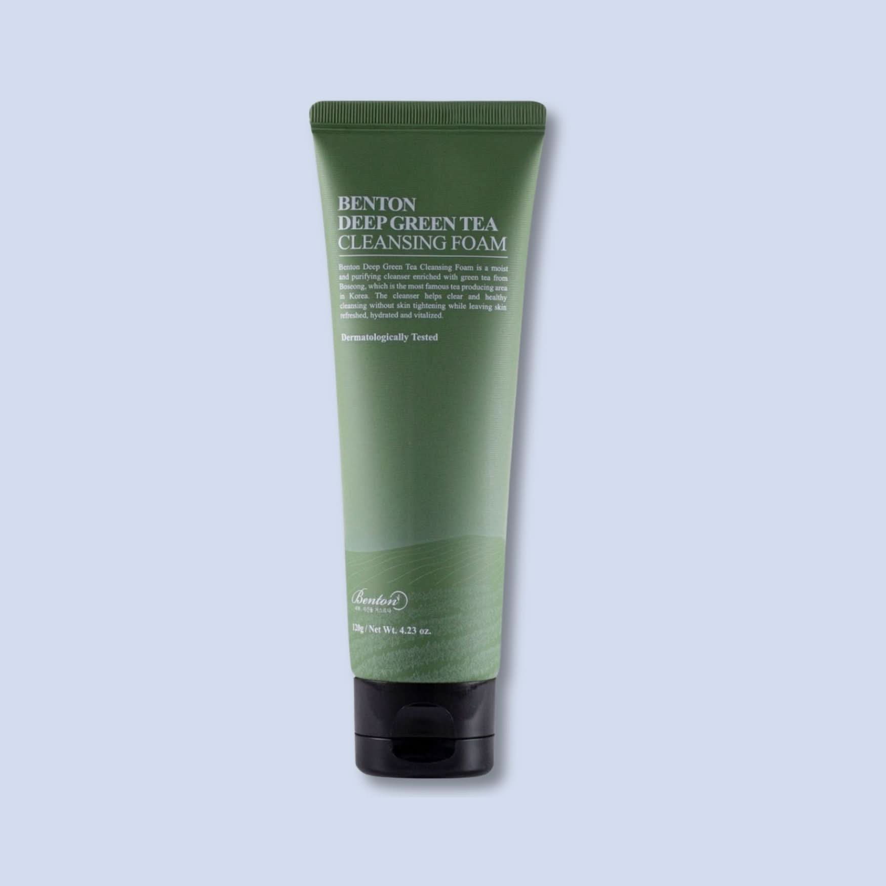 BENTON Deep Green Tea Cleansing Foam Korean Skincare | VELVET GLOW