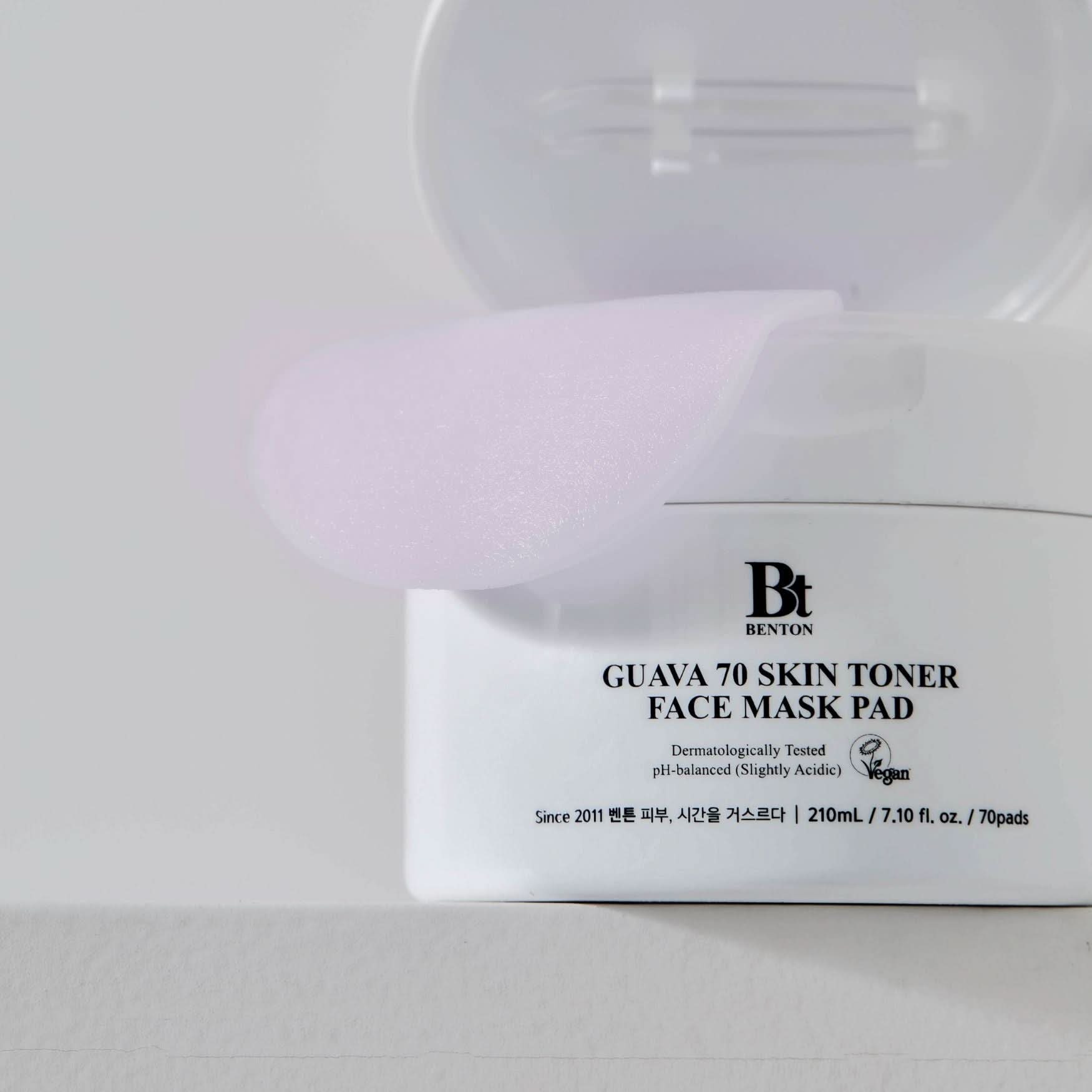 BENTON Guava 70 Skin Toner Face Mask Pad Korean Skincare | VELVET GLOW