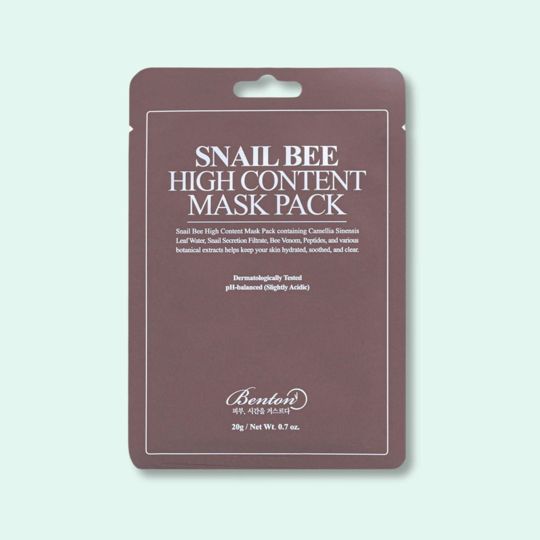 BENTON Snail Bee High Content Mask Korean Skincare | VELVET GLOW