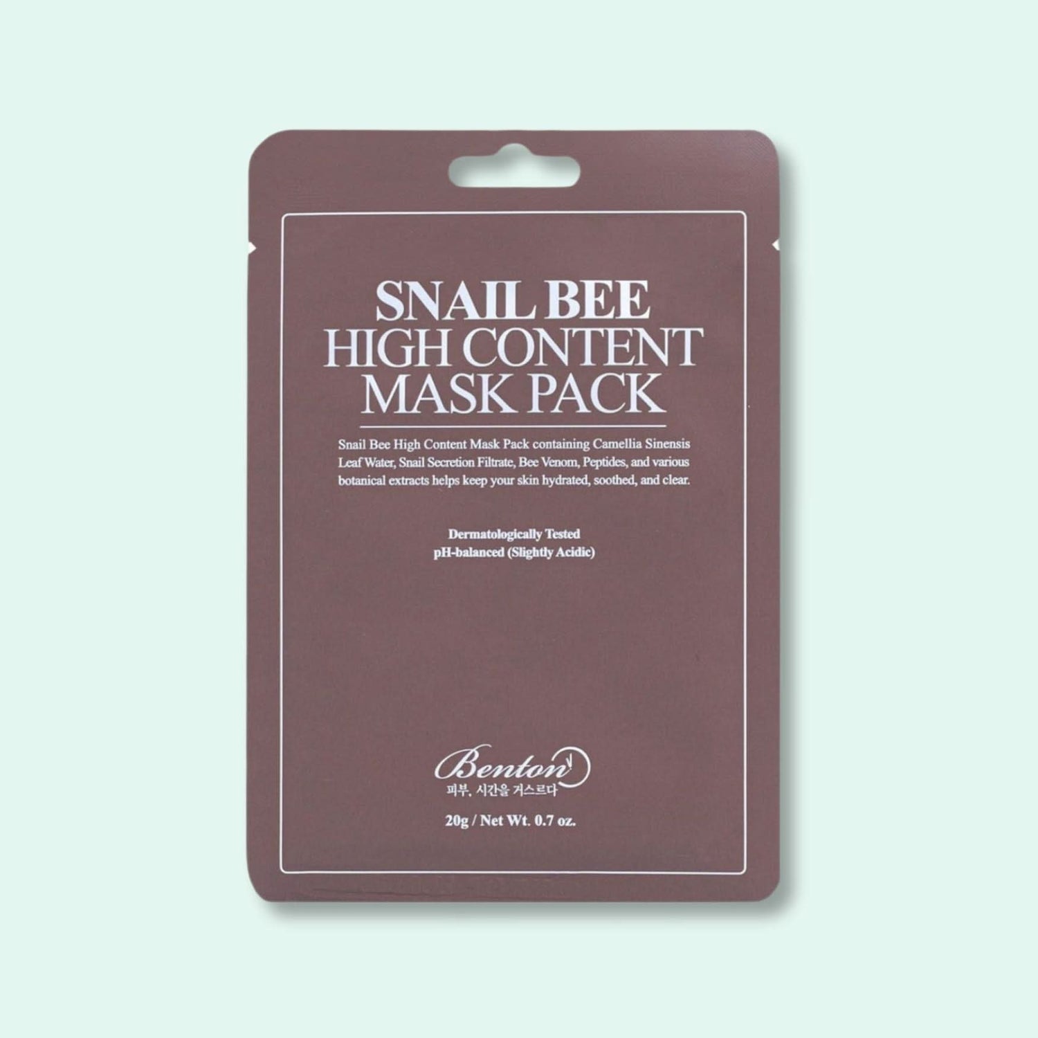 BENTON Snail Bee High Content Mask Korean Skincare | VELVET GLOW