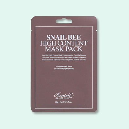 BENTON Snail Bee High Content Mask Korean Skincare | VELVET GLOW