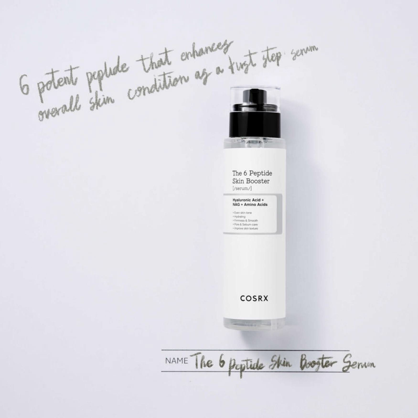 COSRX The 6 Peptide Skin Booster Serum Korean Skincare | VELVET GLOW