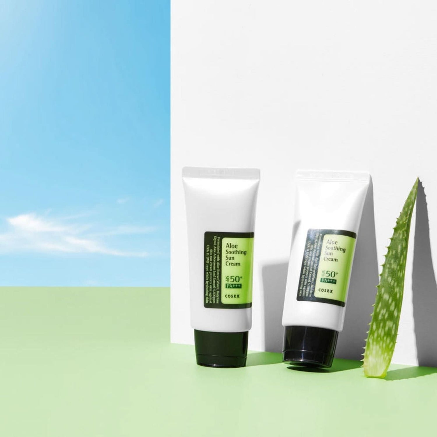 COSRX Aloe Soothing Sun Cream SPF50+ PA+++ Korean Skincare | VELVET GLOW