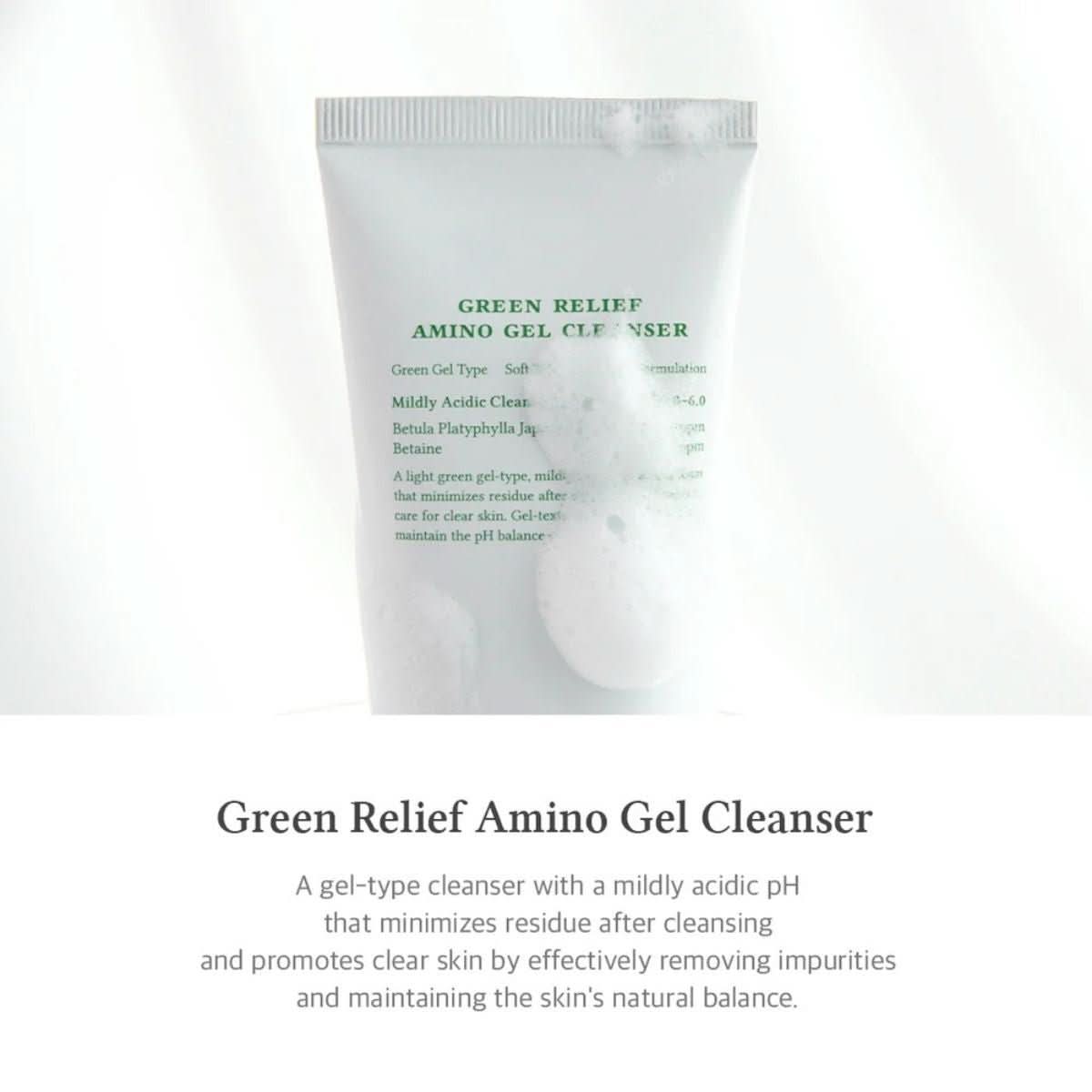 Dr. Althea Green Relief Amino Gel Cleasing Korean Skincare | VELVET GLOW