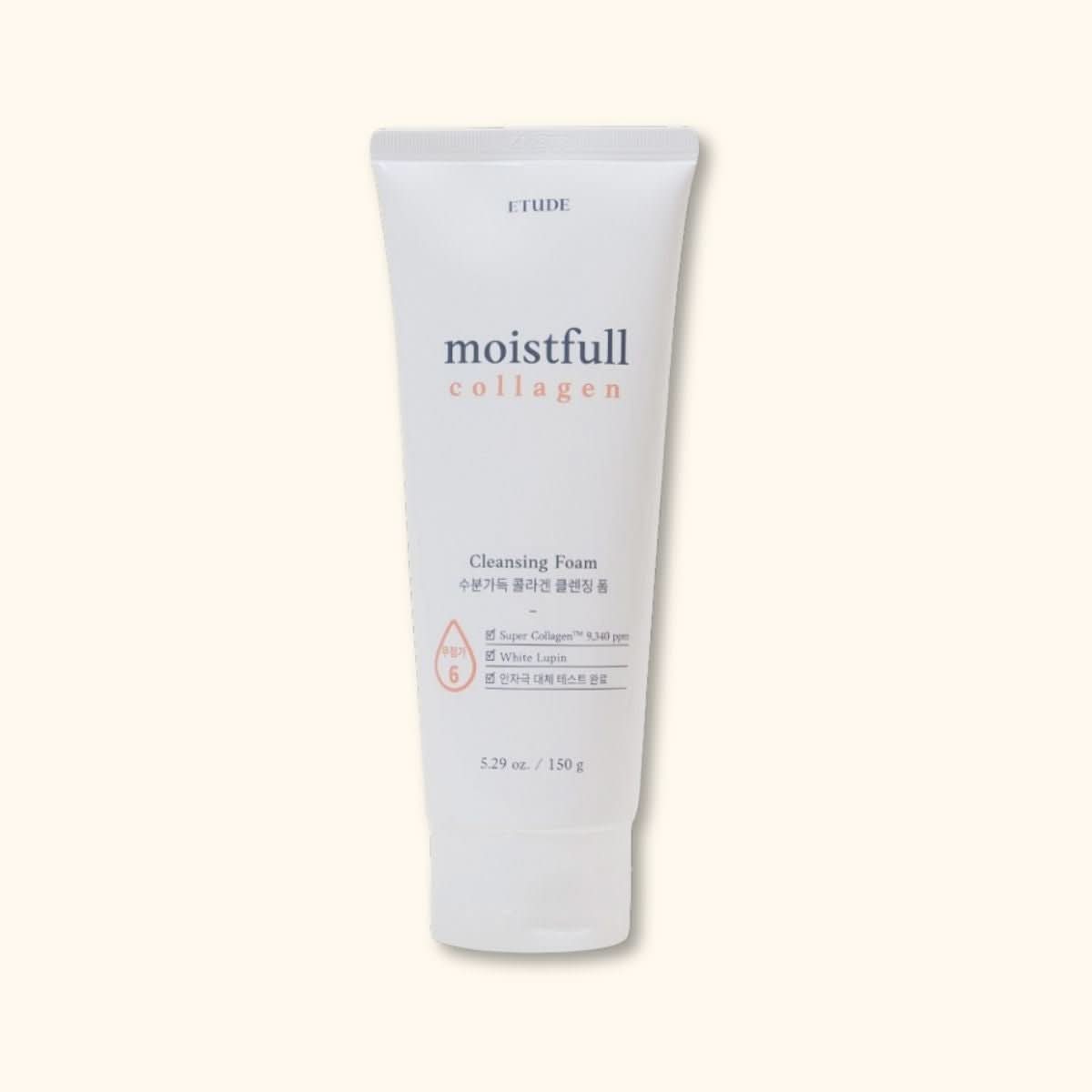 ETUDE Moistfull Collagen Cleansing Foam Korean Skincare | VELVET GLOW