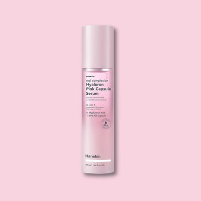 HANSKIN Real Complexion Hyaluron Pink Capsule Serum Korean Skincare | VELVET GLOW