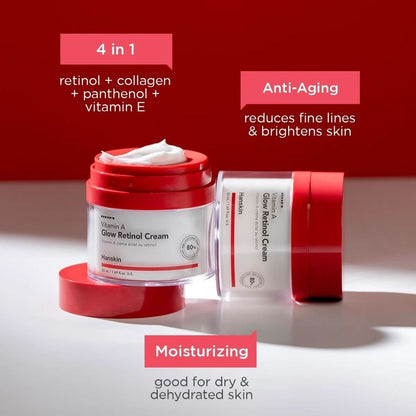 HANSKIN Vitamin A Glow Retinol Cream Korean Skincare | VELVET GLOW