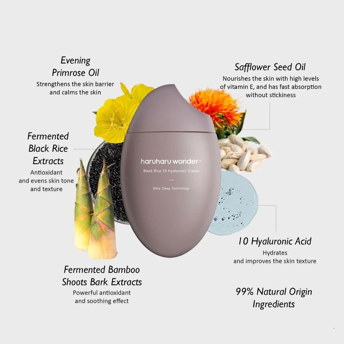 haruharu wonder Black Rice Hyaluronic 10 Cream Korean Skincare | VELVET GLOW