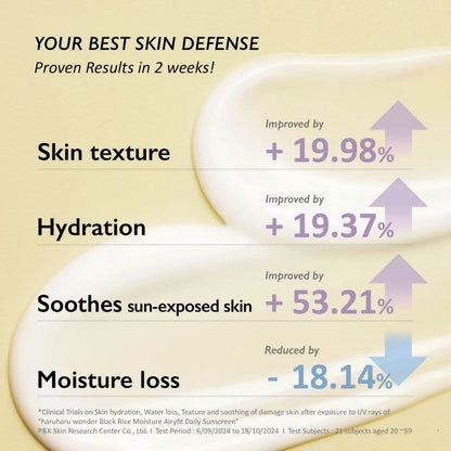 haruharu wonder Black Rice Moisture Airyfit Daily Sunscreen SPF50+ PA++++ Korean Skincare | VELVET GLOW