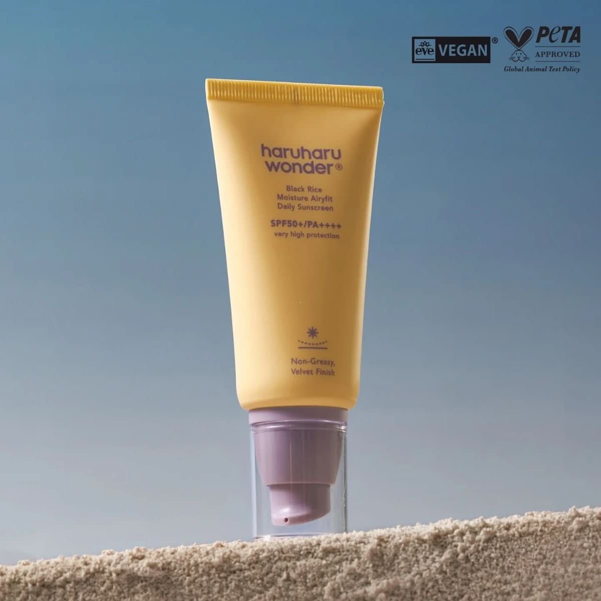 haruharu wonder Black Rice Moisture Airyfit Daily Sunscreen SPF50+ PA++++ Korean Skincare | VELVET GLOW