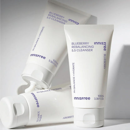 Innisfree Blueberry Rebalancing 5.5 Cleanser Korean Skincare | VELVET GLOW
